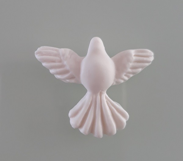 MINIATURAS BISCUIT|POMBA BRANCA 4X3 CM