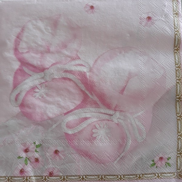 GUARDANAPOS|BOTAS BÉBÉ ROSA