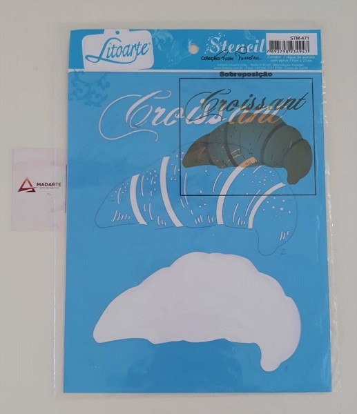 Stencil Litoarte - Croissant -STM-471