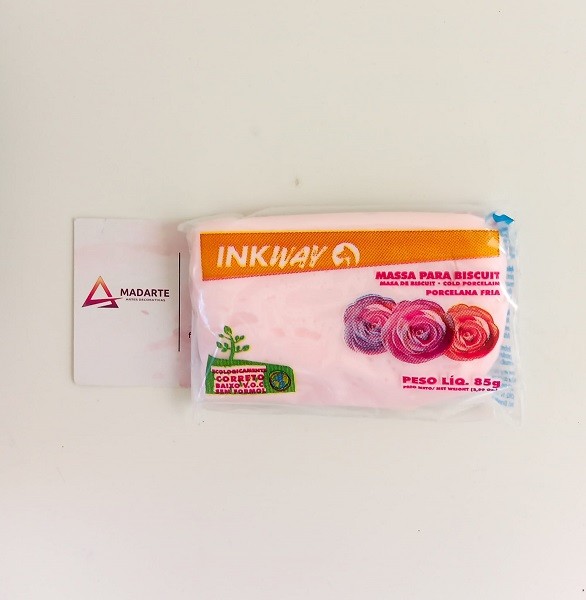 massa biscuit inkway 85 gramas rosa bebe