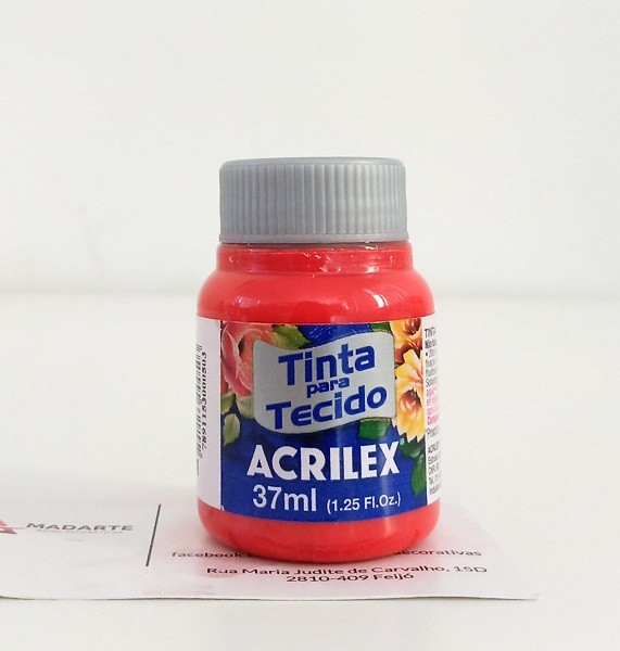 Tinta para tecido acrilex 808 - tangerina