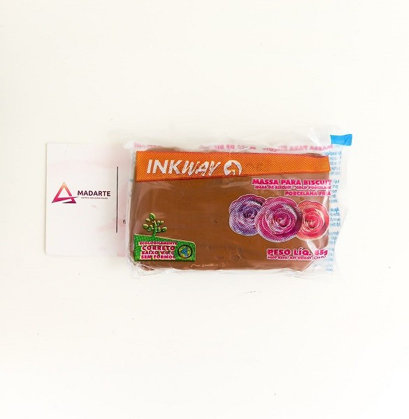 massa biscuit inkway 85 gramas marrom chocolate