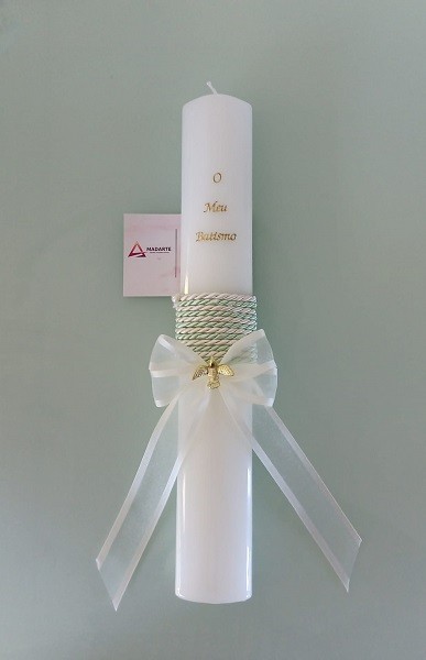 vela brilhante decorada verde