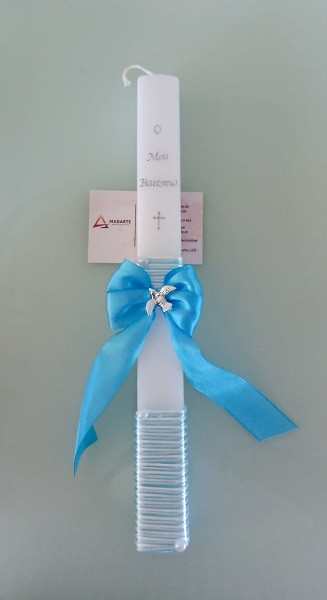 vela decorada azul