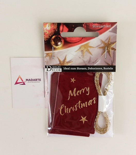 TAG FELIZ NATAL VERMELHO ESCURO