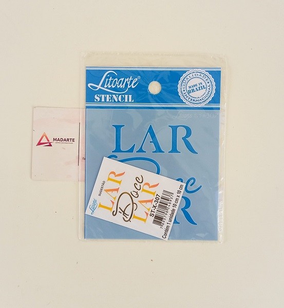 STENCIL LITOARTE LAR DOCE LAR