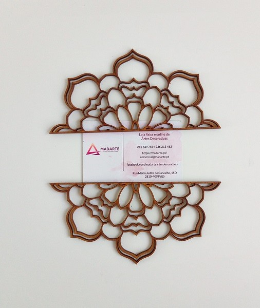 meia mandala madeira