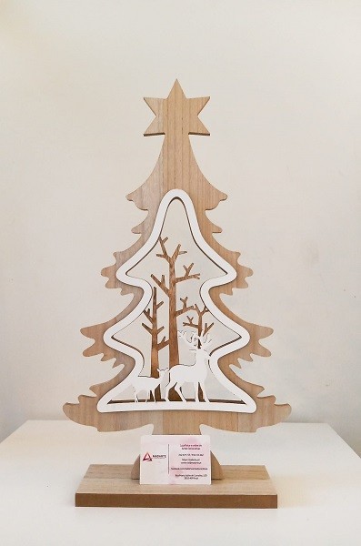 ÁRVORE DE NARAL COM RENAS 50CM